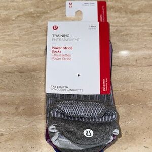 lululemon athletica Power Stride Socks - Gray and Purple blue